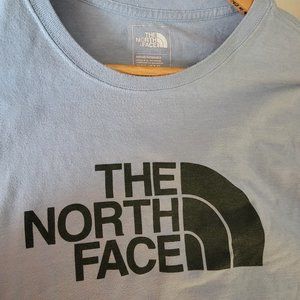 Mens Tee T Shirt Short Sleeve Blue The North Face Print Light Blue XXL 2XL